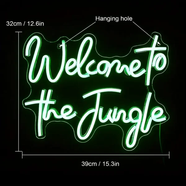 WELCOME TO THE JUNGLE LED neon sign - Image 3