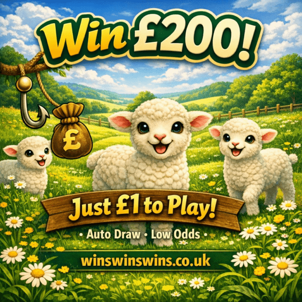 £200 CASH - £1 to enter - Low odds - Auto draw
