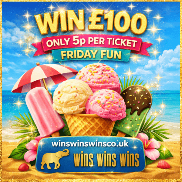 £100 Cash - 5p per ticket