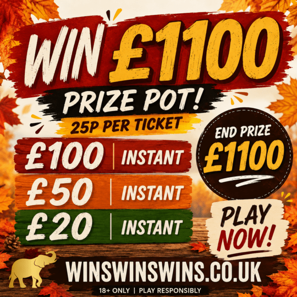 💰 £1100 Prize Pot! 💰