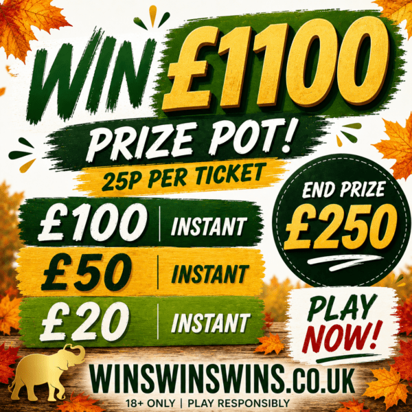 💰 £1100 Prize Pot! 💰