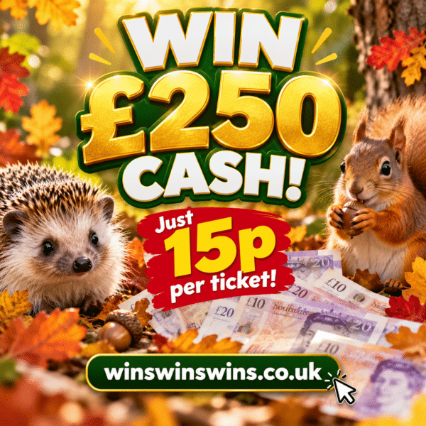 💷 WIN £250 CASH! 💷  Just 15p per ticket!