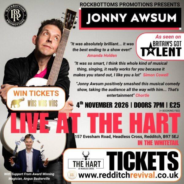 🎟️ WIN TICKETS TO SEE JONNY AWSUM! 🎟️